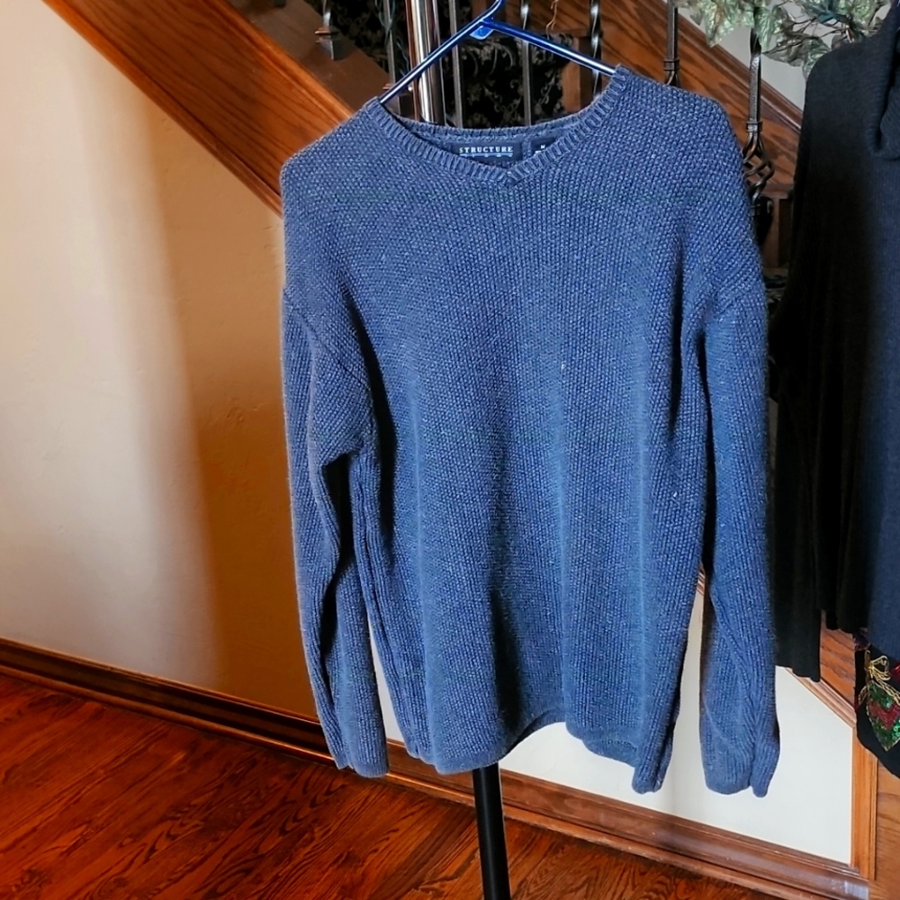 STRUCTURE MEDIUM DARK GRAY SWEATER